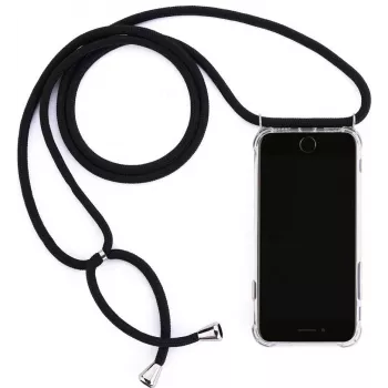 Husă cu lanț Necklace Case+ CYOO pentru Samsung Galaxy S10e - silicon neagră cu lanyard (CY121018)