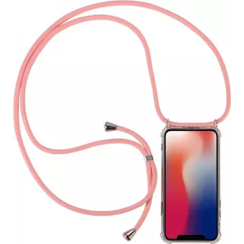 Husă cu lanț și mâner CYOO pentru Huawei P30 - silicon roz CY121035
