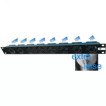 Liebernetz Unitate de ventilatoare 19-SILENT - Admisie orizontală a aerului - 50 m³/h - 1U - 12V DC - Super silențioasă 15 dB - negru (90LN19LUE1HE8BS)