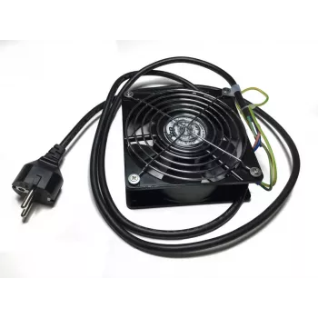 Set complet ventilator pentru dulap IT-BUDGET, debit de aer 160 m³/h, 230 V, 1 ventilator cablat + grile de protecție, material de montaj (90ITBLUESET1)