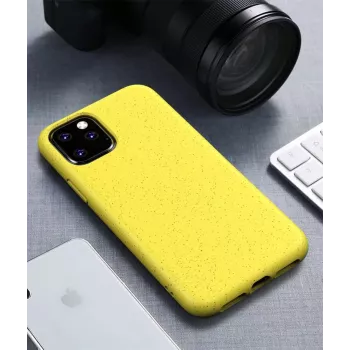 Husă rigidă biodegradabilă CYOO BioCase pentru iPhone 12 mini, galbenă, CY121890