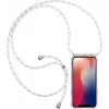 Husă cu lanț CYOO cu șnur pentru iPhone 12/12 Pro 6,1 inch – silicon albă CY122106