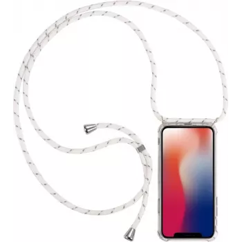 CYOO Necklace Case with Lanyard for iPhone 12/12 Pro 6.1 inch - White Silicone CY122106