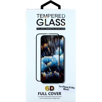Folie de protecție din sticlă călită CYOO pentru Apple iPhone XS Max 6D Full Coverage, negru