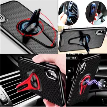 Suport magnetic de telefon pentru grilă de ventilație auto CYOO cu rotație 360° pentru iPhone X/XS - gri CY121002