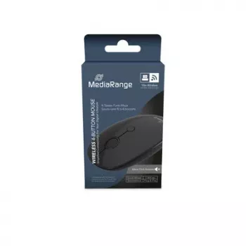 Mouse optic wireless simetric MEDIARANGE MROS268, 2,4 GHz, 1600 DPI, negru