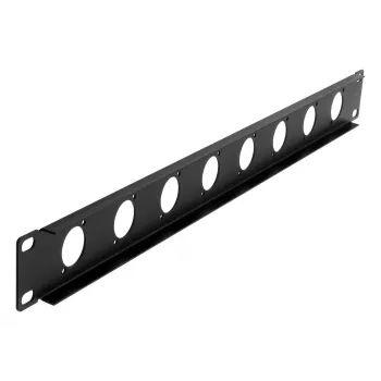 Panou rack EXSYS 19 inci 1U cu 8 decupaje D-Type (XLR), negru EX-49297