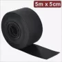 Bandă cu arici Quadrios 24CA310, 5 m x 5 cm, neagră, coliere de cablu reutilizabile pentru legare și gestionarea cablurilor