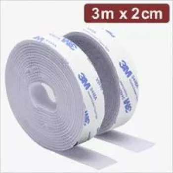 Bandă cu arici autocolantă Quadrios 24CA323, 3 m x 20 mm, albă