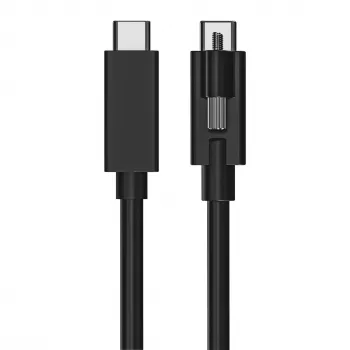 Cablu USB-C EXSYS USB 3.2 Gen 2x1 1m negru cu blocare cu șurub unic (EX-K1595V-1.0)