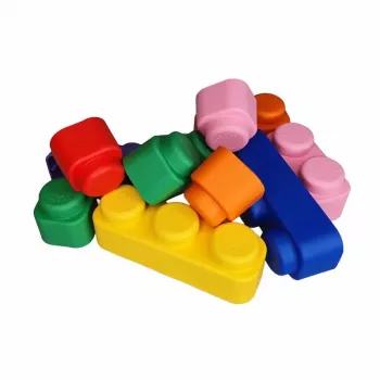 Set de cuburi moi de construcție Gerardo's Toys, 71 piese, spumă EVA, multicolor