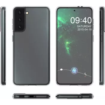 Husă subțire din silicon CYOO Ultra Slim pentru Samsung Galaxy S21 Ultra (G998F) - transparentă CY122245