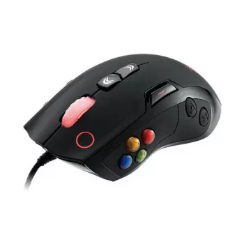 Mouse gaming laser Thermaltake Tt eSPORTS VOLOS, 8200 DPI, 14 butoane, cu fir, negru