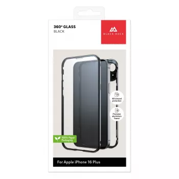 Black Rock Cover 360° sticlă pentru Apple iPhone 16 Plus, negru 00228104