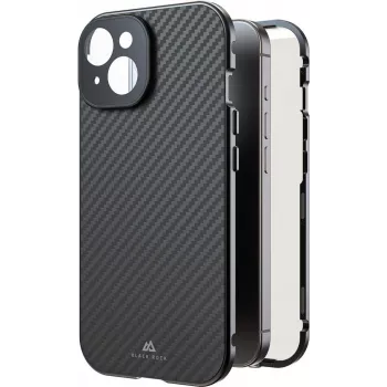 Black Rock Cover 360° sticlă pentru Apple iPhone 16, fibră de carbon (00228085)