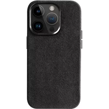 Husă CYOO Alcantara pentru iPhone 16 Pro - neagră CY123617