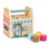 Jucărie de activitate Casă cu încuietori din lemn Gerardo's Toys pentru copii mici de la 18 luni
