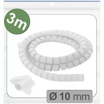Manta împletită expandabilă pentru cablu Quadrios 25CA743, PET, albă, 3 m, fascicul max. 10 mm