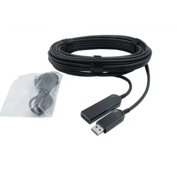 Cablu optic activ (AOC) USB 3.2 Gen 1 EXSYS 10m, USB-A la USB-A, negru EX-K1691