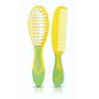 Set perie și pieptene pentru bebeluși Kidsme - peri moi, fără BPA, ergonomic, alb/gri