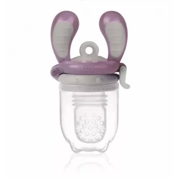 Hrănitor de alimente Kidsme Medium, prună - dispozitiv pentru fructe și legume pentru bebeluși, 4m+