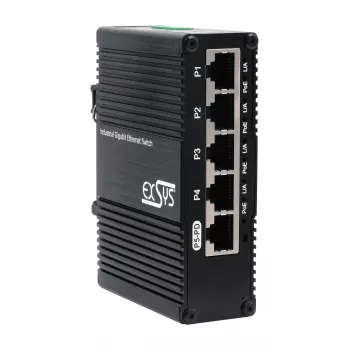 Switch Ethernet PoE pass-through EXSYS Mini cu 5 porturi - 5x10/100/1000Tx (EX-62020POE-P)