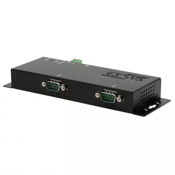 Server serial EXSYS EX-6162, Ethernet la 2x RS-232, cu sursă de alimentare 12V/3A