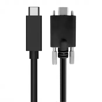 Cablu EXSYS USB 3.2 Gen 2x1 C-C cu șuruburi striate, 1 m, negru (EX-K1591V-1.0)