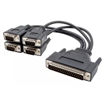 Cablu serial EXSYS Octopus, 4x DB9 tată la HD44 tată, 0,6 m, negru EX-OPTC4-9-SM