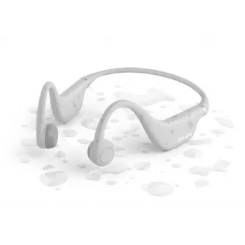 Căști wireless open-ear pentru copii Philips TAK4607GY/00, conducție osoasă, IPX5, albe