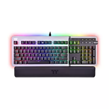 Tastatură mecanică gaming Thermaltake Argent K5 - Cherry MX Speed Silver, RGB, layout german
