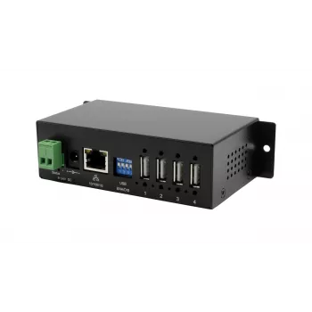 Server USB 2.0 peste Gigabit Ethernet EXSYS EX-6003HMVS-POE-ON cu 4 porturi, PoE, protecție ESD 15KV