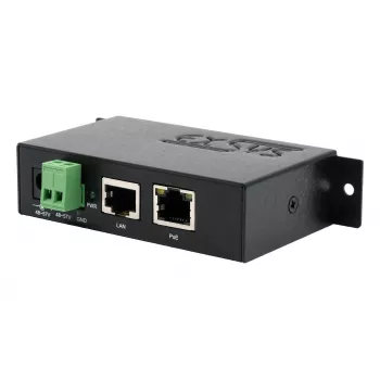 Injector Gigabit PoE++ EXSYS EX-6008POE, 60W, IEEE 802.3bt, intrare 48-57V DC cu bloc de borne, montaj pe șină DIN/perete