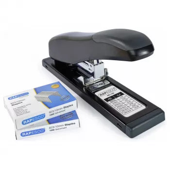 Rapesco Germ-Savvy ECO HD-100 Stapler, 20 Sheets, Black 1307