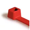 Colier de cablu HellermannTyton T30R-PA66-RD roșu cu dinți interiori, 150 mm x 3,5 mm, PA66, 100 bucăți 111-03004
