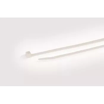 Colier de cablu HellermannTyton T50R alb, 200mm x 4,6mm, PA66, pachet de 100 111-05013