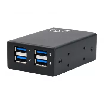 Hub metalic EXSYS USB 3.2 Gen1 cu 4 porturi și protecție ESD 15KV (EX-11240HMS)