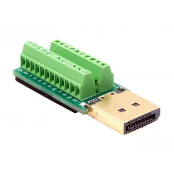 Adaptor EXSYS EX-49052 DisplayPort tată la bloc de borne cu șurub 20 pini
