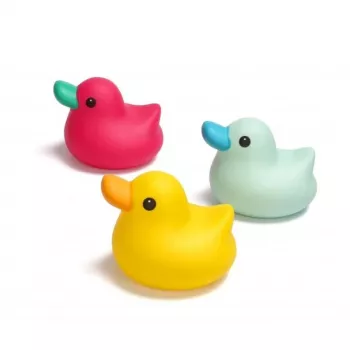 Set de rațe de baie Kidsme, roz, galben, albastru