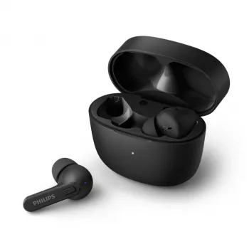 Căști true wireless in-ear PHILIPS TAT2206BK/00 cu carcasă de încărcare, negre
