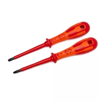 Set de șurubelnițe C.K T49146 Dextro VDE Modulo, 2 piese, vârfuri Modulo mărimea 1 și 2, izolat VDE 1000 V