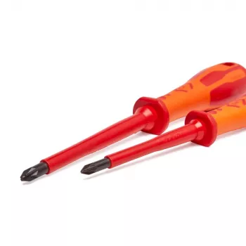 Set de șurubelnițe C.K T49146 Dextro VDE Modulo, 2 piese, vârfuri Modulo mărimea 1 și 2, izolat VDE 1000 V