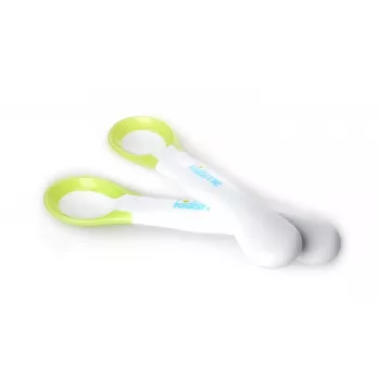 Linguri de hrănire cu indicator de temperatură Kidsme, pachet de 2, lime, 6m+
