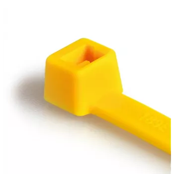 Colier de cablu cu dinți interiori HellermannTyton T30R-PA66-YE, 150mm x 3,5mm, galben, pachet de 100 111-03006