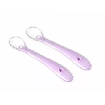 Linguri de diversificare pentru bebeluși Kidsme, pachet de 2, lavandă, silicon alimentar, de la 4 luni