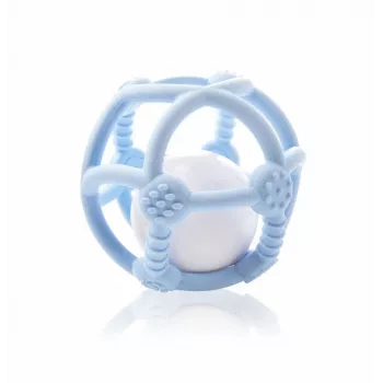 Minge de dentiție din silicon Kidsme, albastru deschis