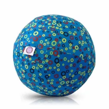 Balon din latex Bubabloon BUBA BLOON cu husă din material textil, Circles albastru