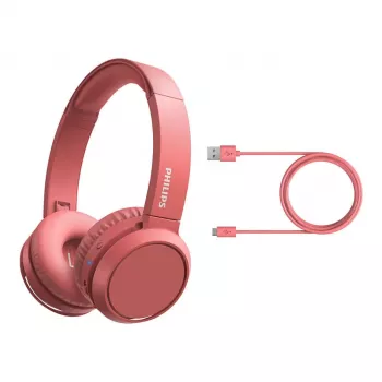 Căști Bluetooth on-ear Philips TAH4205RD/00, roșii