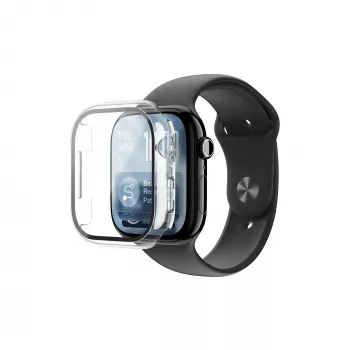 Folie de protecție a ecranului cu husă AMAZINGTHING Radix pentru Apple Watch Series 11 42 mm - transparentă