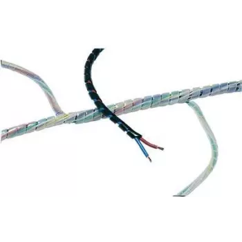 Manșon de organizare cabluri HellermannTyton Helawrap, transparent, polipropilenă, 10 mm, 25 m 161-41000